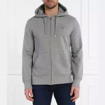 Толстовка стандартного кроя со щитом Gant, серый