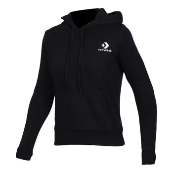 Толстовка star chevron embroidered pullover hoodie 'black' Converse, черный