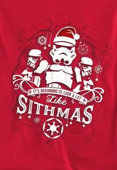 Толстовка STAR WARS CHRISTMAS BEGINNING TO LOOK A LOT LIKE SITHMAS PRINT Star Wars, красный