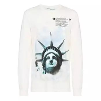 Толстовка statue of liberty long sleeved t-shirt 'black white blue' Off-White, черный