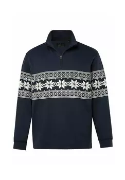 Толстовка STEHKRAGEN MIT ZIPPER NORWEGERMUSTER JP1880, темно-синий