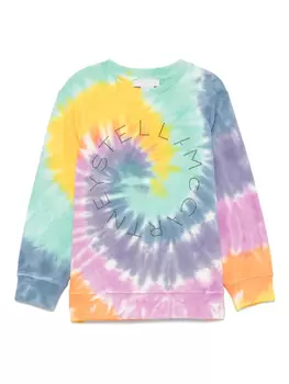 Толстовка Stella McCartney Kids с принтом тай-дай, синий