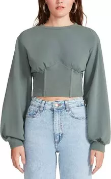 Толстовка Steve Madden All About That Waist Top, цвет Surplus Green