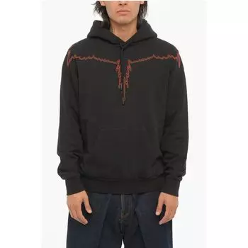 Толстовка STITCH WINGS из начеса из хлопка Marcelo Burlon, Black