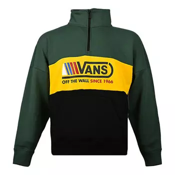 Толстовка stitching pullover sweater men green Vans, зеленый