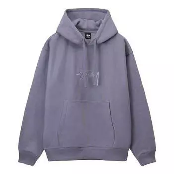 Толстовка stock logo applique hoodie 'mauve' Stussy, фиолетовый