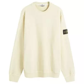 Толстовка Stone Island Garment Dyed Malfile Crew Sweat, цвет Natural Beige