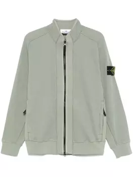 Толстовка Stone Island из органического хлопка с флисом, зеленый