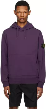 Толстовка Stone Island с фиолетовой нашивкой