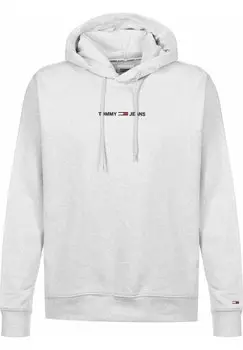 Толстовка STRAIGHT LOGO Tommy Jeans, серебристо-серый вереск