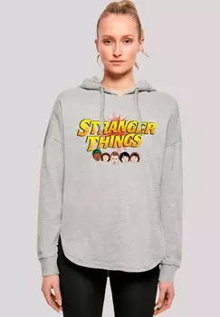 Толстовка STRANGER THINGS COMIC HEADS NETFLIX TV SERIES - Hoodie F4NT4STIC, серый