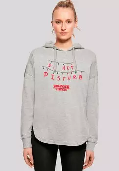Толстовка STRANGER THINGS DO NOT DISTURB NETFLIX TV SERIES - Hoodie F4NT4STIC, серый