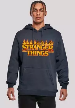 Толстовка STRANGER THINGS FIRE LOGO NETFLIX TV SERIES - Hoodie F4NT4STIC, темно-синий