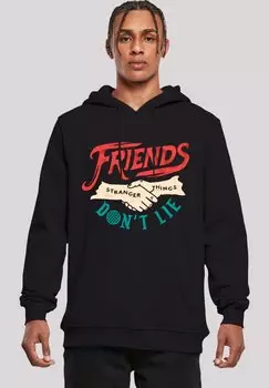 Толстовка STRANGER THINGS FRIENDS DONT LIE HANDS NETFLIX TV SERIES - Hoodie F4NT4STIC, черный