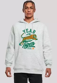 Толстовка STRANGER THINGS HAWKINS YEAR OF THE TIGER 86 NETFLIX TV SERIES - Hoodie F4NT4STIC, серый
