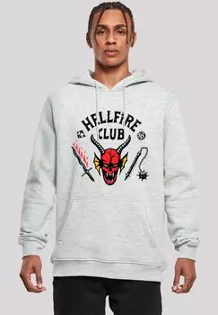 Толстовка STRANGER THINGS HELLFIRE CLUB NETFLIX TV SERIES - Hoodie F4NT4STIC, серый