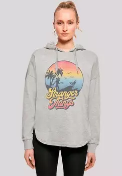 Толстовка STRANGER THINGS LA GRADIENT NETFLIX TV SERIES - Hoodie F4NT4STIC, серый