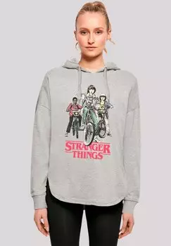 Толстовка STRANGER THINGS RETRO BIKERS NETFLIX TV SERIES - Hoodie F4NT4STIC, серый