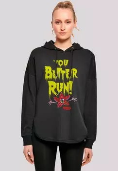 Толстовка STRANGER THINGS YOU BETTER RUN NETFLIX TV SERIES - Hoodie F4NT4STIC, черный