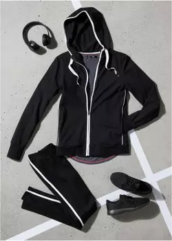 Толстовка стрейч с хлопком Bpc Bonprix Collection, черный