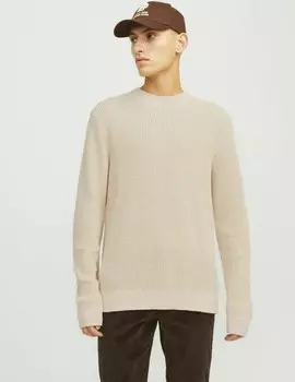 Толстовка STRICKPULLOVER MIT RUNDHAL Jack & Jones PREMIUM, светло-коричневый