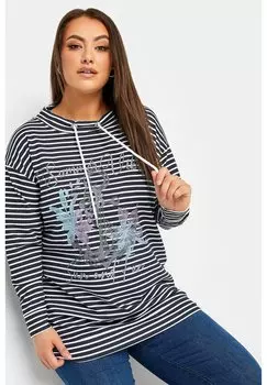 Толстовка STRIPE ANCHOR Yours Clothing, синий