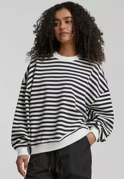 Толстовка STRIPED CREWNECK Urban Classics, черный