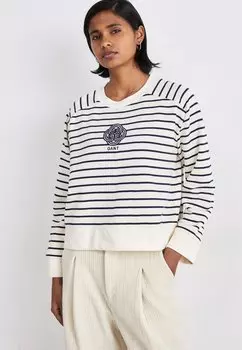 Толстовка STRIPED MONOGRAM C-NECK GANT, цвет cream