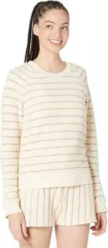 Толстовка Striped Terry Crew Faherty, цвет Peach Cream Stripe