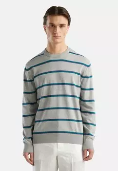 Толстовка STRIPED United Colors of Benetton, цвет grey