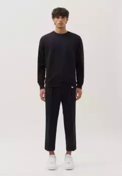 Толстовка studio seidensticker "Studio", однотонная с круглым вырезом и длинными рукавами, синий