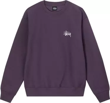 Толстовка Stussy Basic Crew 'Grape', фиолетовый