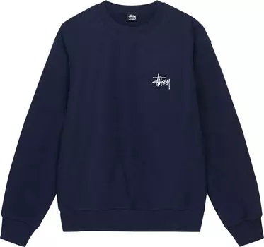 Толстовка Stussy Basic Crew 'Navy', синий