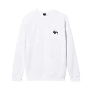 Толстовка Stussy Basic Crew 'White', белый