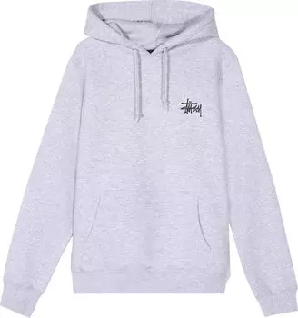 Толстовка Stussy Basic Hood 'Ash Heather', серый