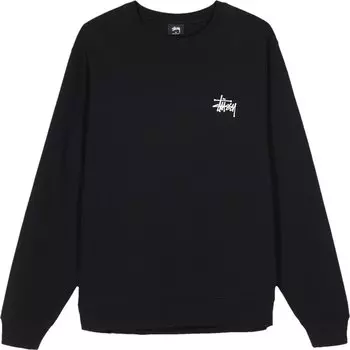 Толстовка Stussy Basic Stussy Crew 'Black', черный
