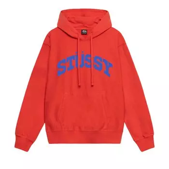 Толстовка Stussy Block Sport, окрашенная в пигмент, Томатный