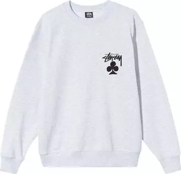 Толстовка Stussy Club Crew 'Ash Heather', серый