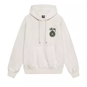 Толстовка Stussy Crown Wreath, окрашенная в пигмент, цвет Натуральный