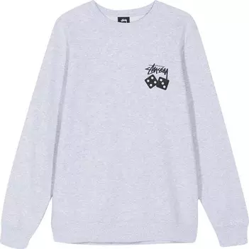 Толстовка Stussy Dice Crew 'Ash Heather', серый