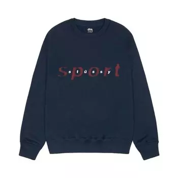 Толстовка Stussy Dot Sport Crew Sweatshirt Navy, синий