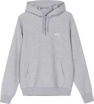 Толстовка Stussy Logo Hood 'Grey Heather', серый