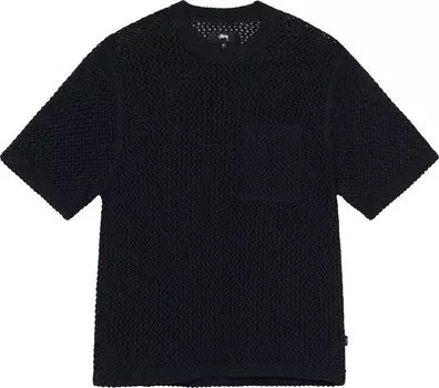 Толстовка Stussy O'Dyed Mesh Crew 'Black', черный