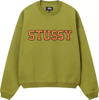 Толстовка Stussy Relaxed Oversized Crew 'Green', зеленый
