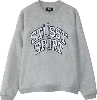 Толстовка Stussy Relaxed Oversized Crew 'Grey Heather', серый