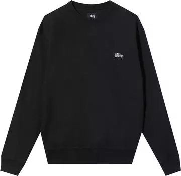 Толстовка Stussy Stock Logo Crew 'Black', черный