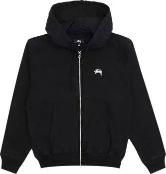 Толстовка Stussy Stock Logo Zip Hood 'Black', черный