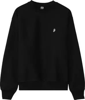 Толстовка Stussy Swirl Appliqu Crew 'Black', черный