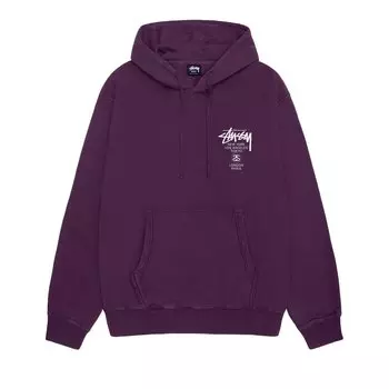 Толстовка Stussy World Tour фиолетового цвета