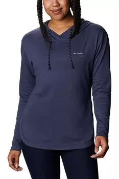 Толстовка Sun Trek из хлопка для походов и походов Columbia, синий